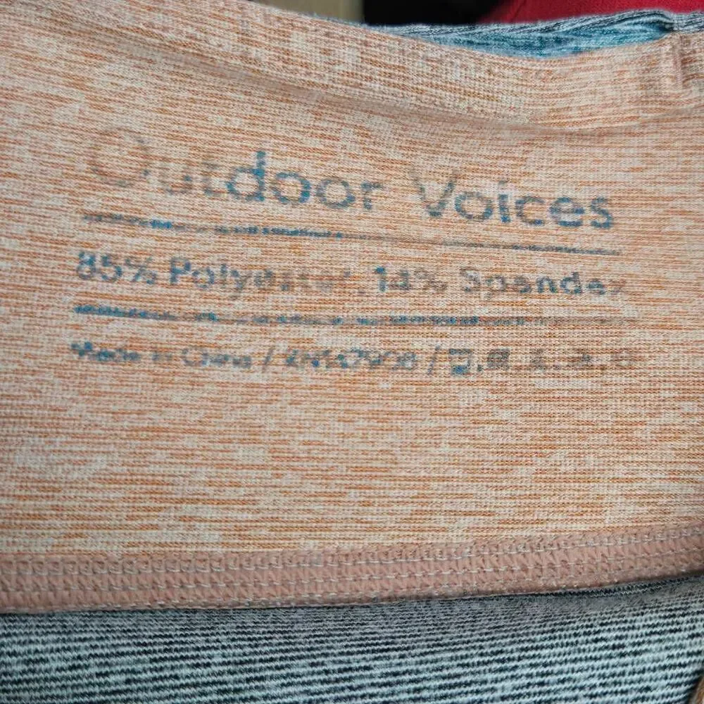 Outdoor Voices Leggings Size Medium 7/8 Springs in Lake/Dove/Rose Quartz